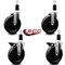 Service Caster 6'' Phenolic Wheel Swivel 1-3/8'' Expanding Stem Caster Set 2 Brakes, 4PK SCC-EX20S615-PHR-2-PLB-2-138 - alternate 3